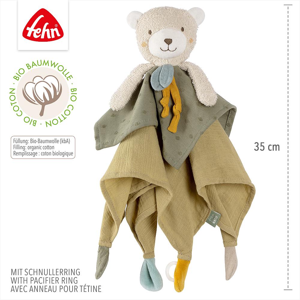 Fehn knuffeldoekje beer fehnnatur