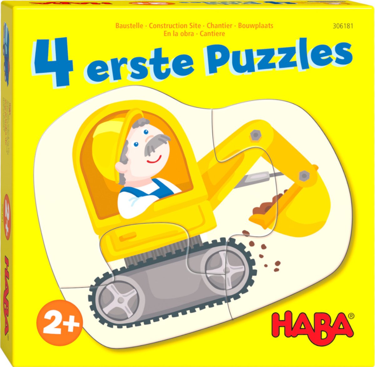 4 eerste puzzels Bouwplaats Haba