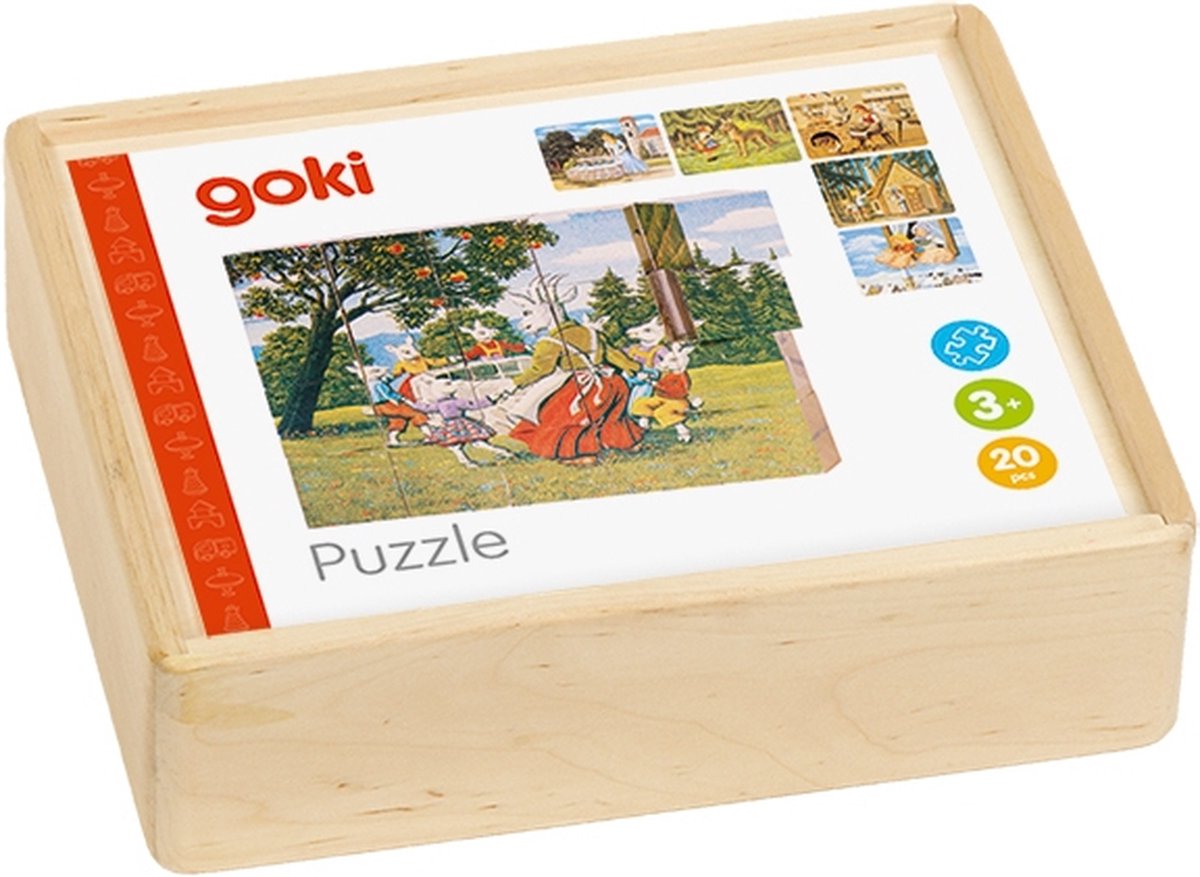 Goki blokpuzzel sprookjes 20 blokken