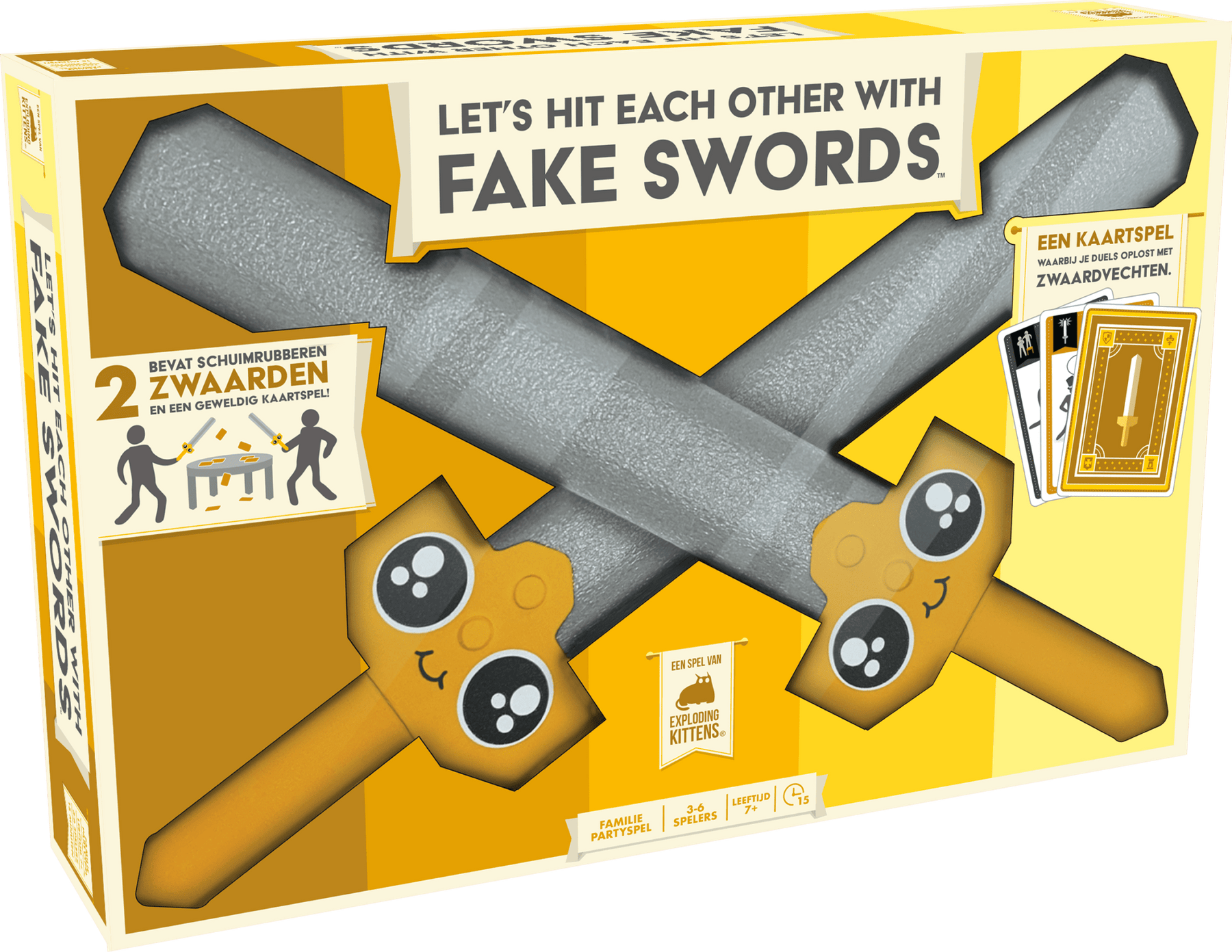 Let's hit each other with fake swords