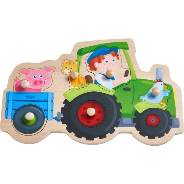 Inlegpuzzel Dolle trekkerrit Haba