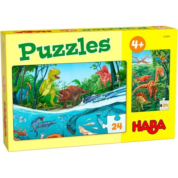 2-in-1 puzzel dino's Haba