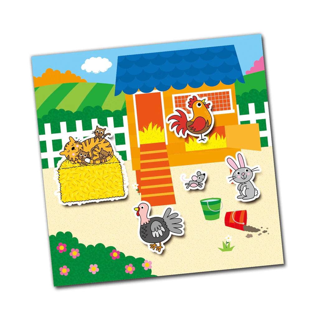 Galt Reusable sticker book farm