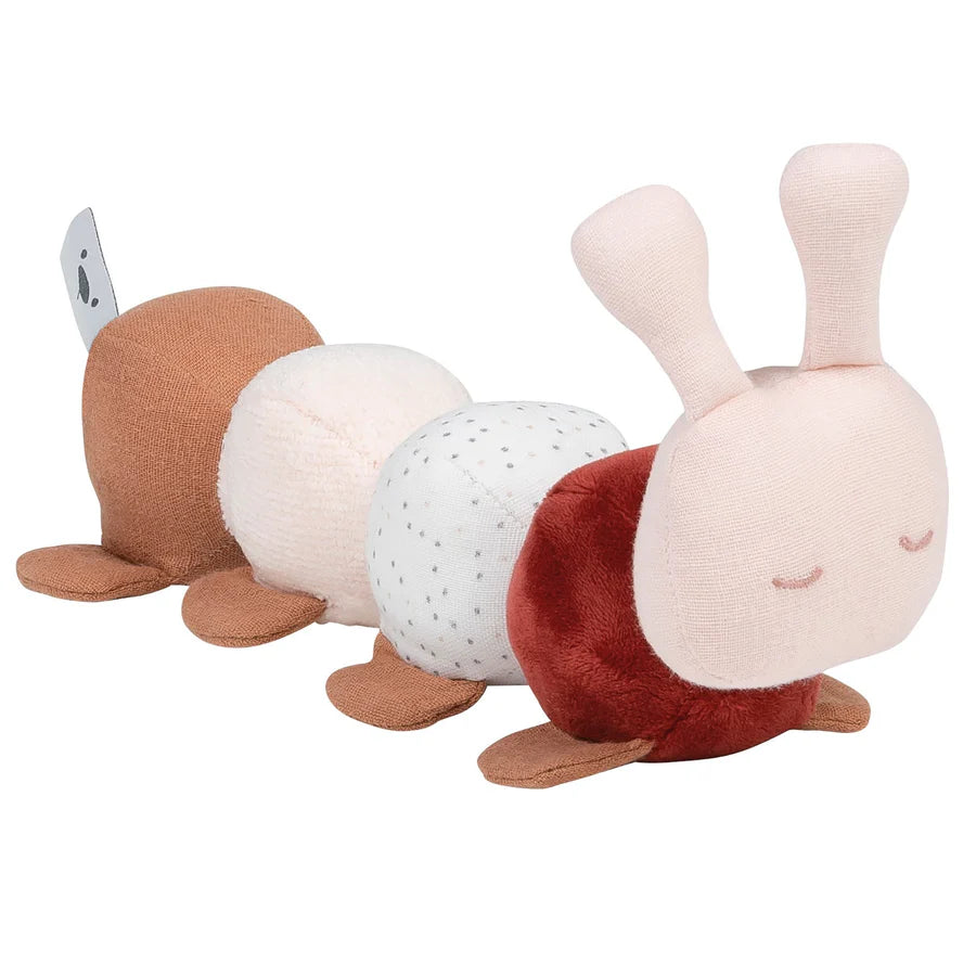 Nattou Activiteiten Knuffel Rups oranje