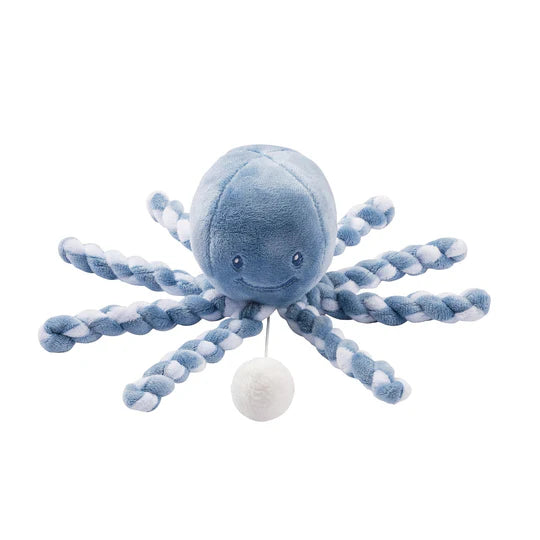Nattou Muziek Knuffel octopus Lapidou lichtblauw