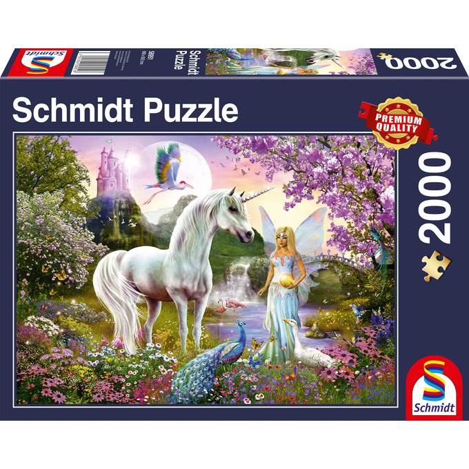 Schmidt Puzzle Fee en eenhoorn 2000 stukken