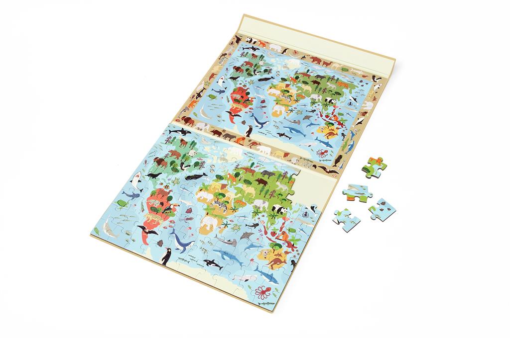 Scratch 2 IN 1 MAGNETISCHE PUZZEL - DISCOVERY GAME - WERELD