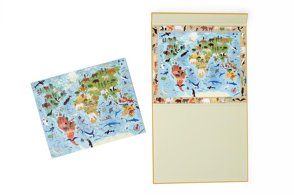 Scratch 2 IN 1 MAGNETISCHE PUZZEL - DISCOVERY GAME - WERELD