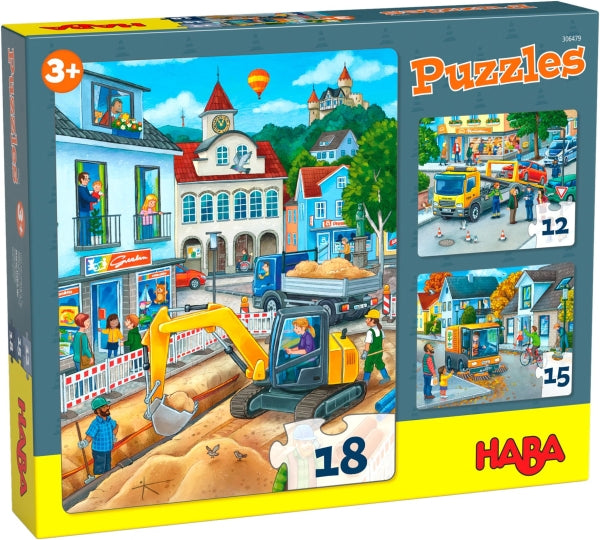 3-in-1 puzzel in de stad