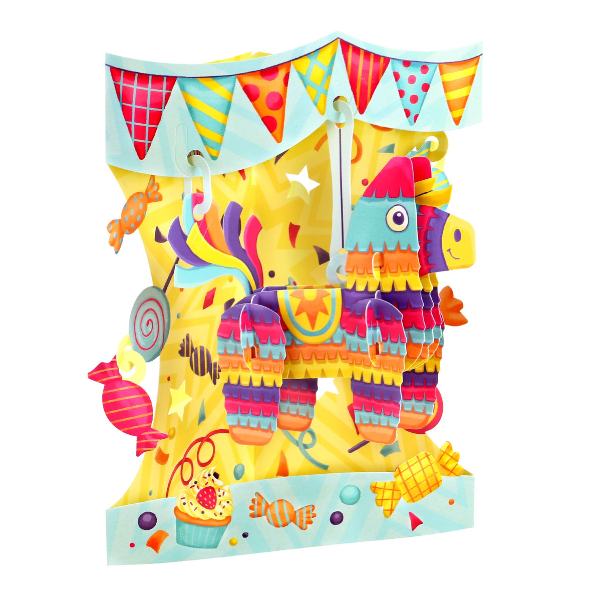 Wenskaart Swing Cards 'Pinata'