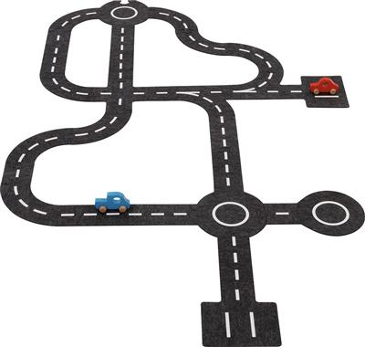 Autobaan met 2 voertuigen