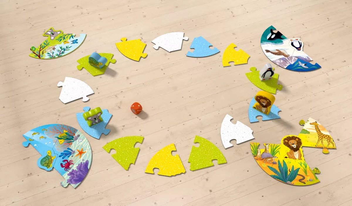 Game meets Puzzle "Waar wonen de leeuw en zijn dierenvriendjes?"