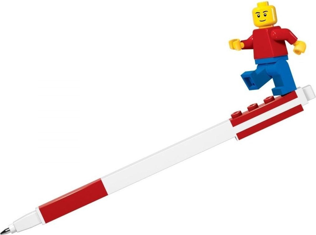 LEGO Rode Gel Pen met Minifiguur c"