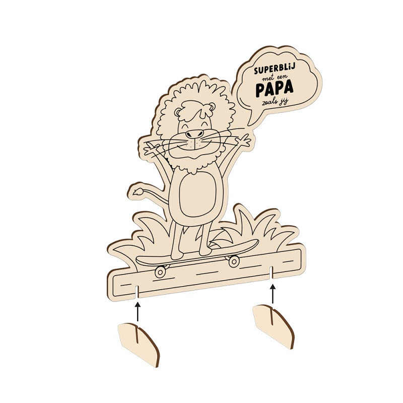 Kleurplankje 'Superblij met een Papa zoals jij'