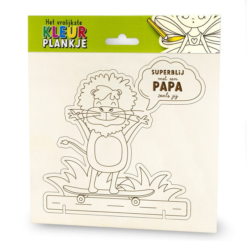Kleurplankje 'Superblij met een Papa zoals jij'