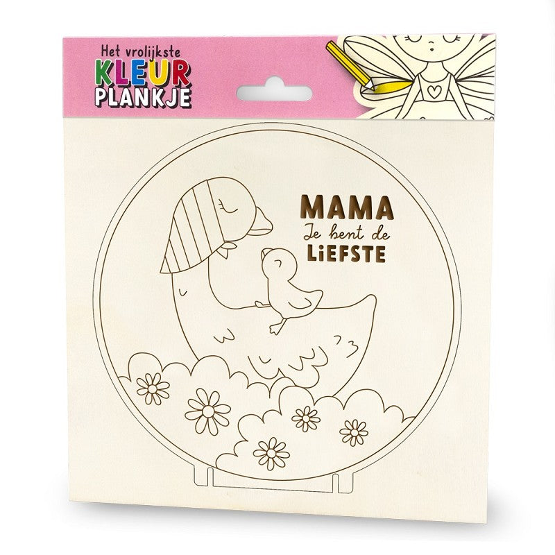 Kleurplankje 'Mama je bent de liefste'
