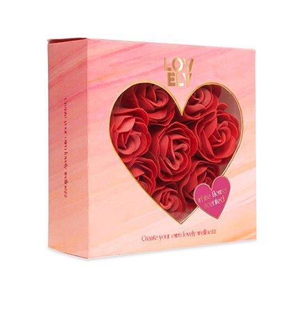 Lovely geschenkset met 8 badconfetti rozen