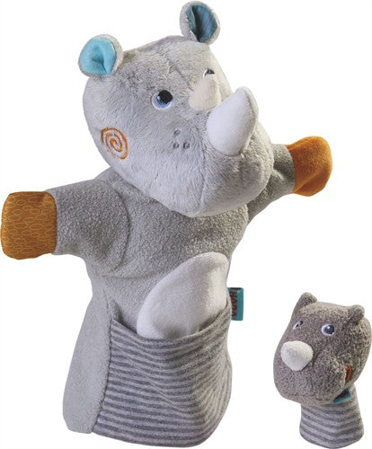 Handpop Neushoorn met Baby