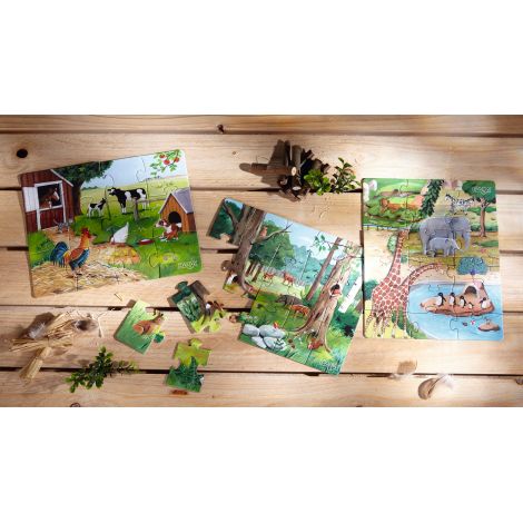 Puzzels Dieren Haba 3 in 1