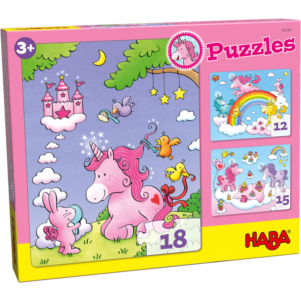 Puzzels - Eenhoorn Flonkerglans 3 in 1 Haba