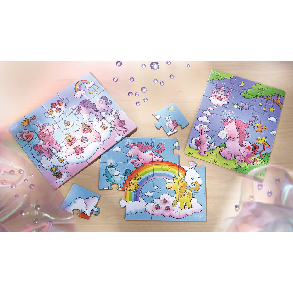 Puzzels - Eenhoorn Flonkerglans 3 in 1 Haba