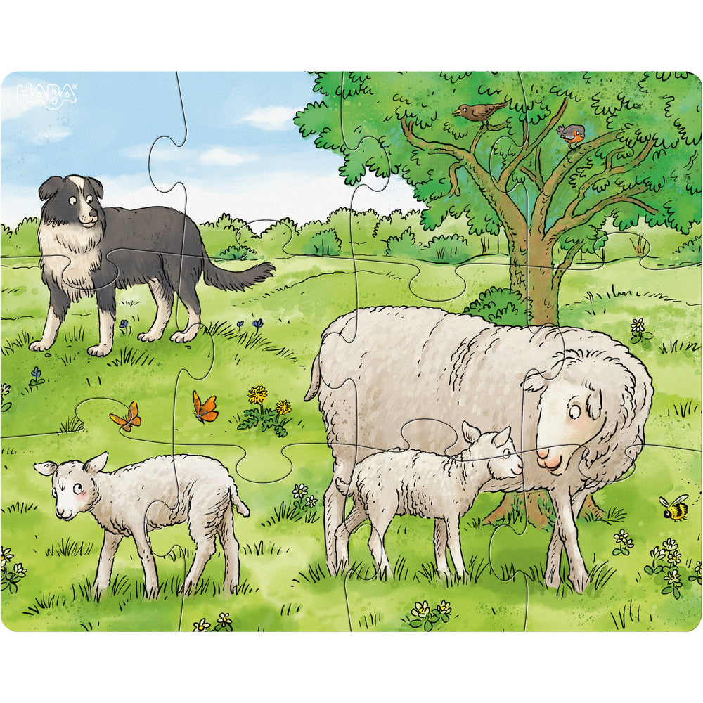Puzzels Jonge boerderijdieren Haba 3 in 1