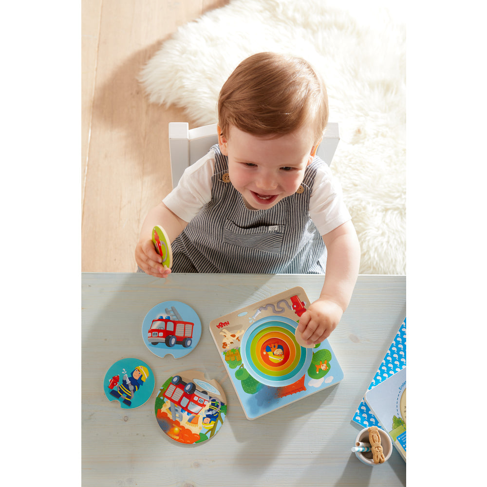Houten puzzel Brandweeractie Haba