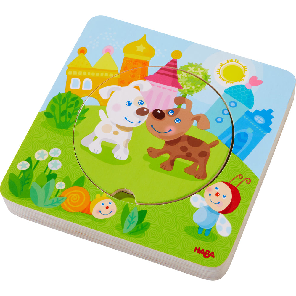 Houten puzzel Kakelbonte jonge dieren