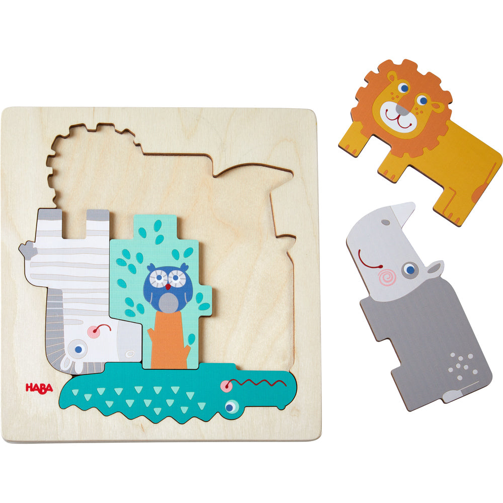 Houten puzzel - Beestachtig wild Haba