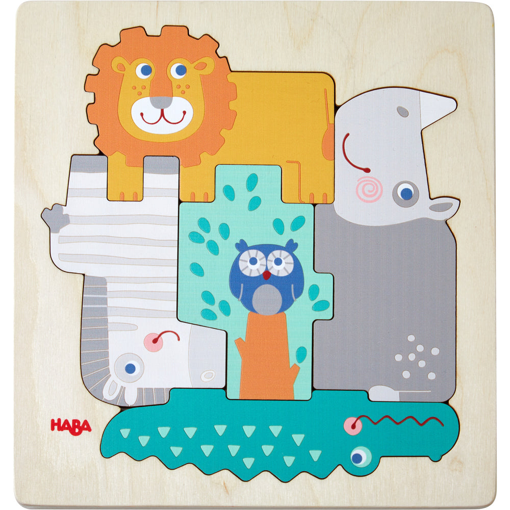 Houten puzzel - Beestachtig wild Haba