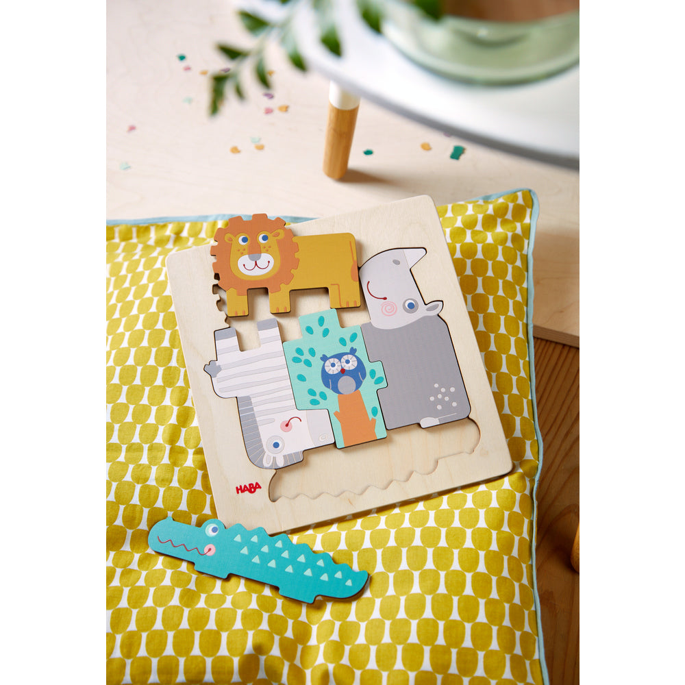 Houten puzzel - Beestachtig wild Haba