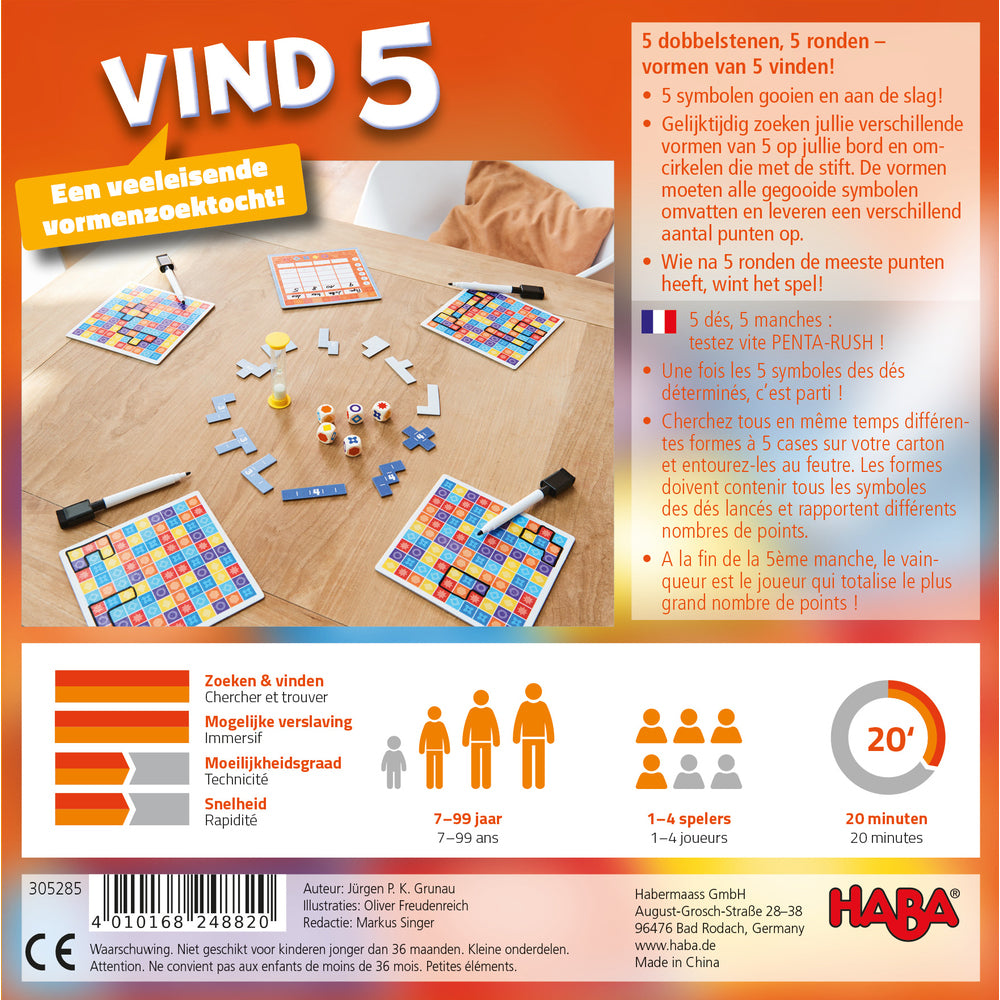 Spel - Vind vijf!