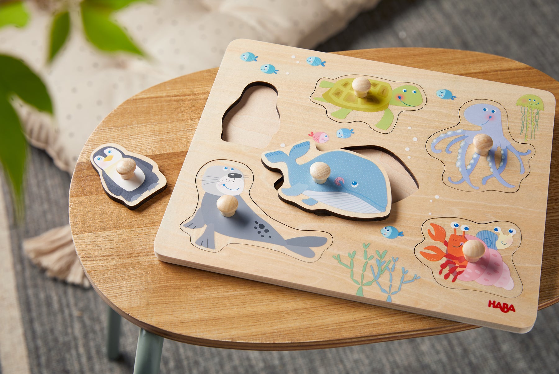 Inlegpuzzel zeedieren Haba