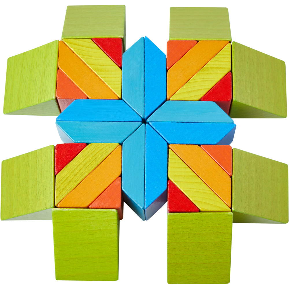 3D-compositiespel blokkenmozaïek