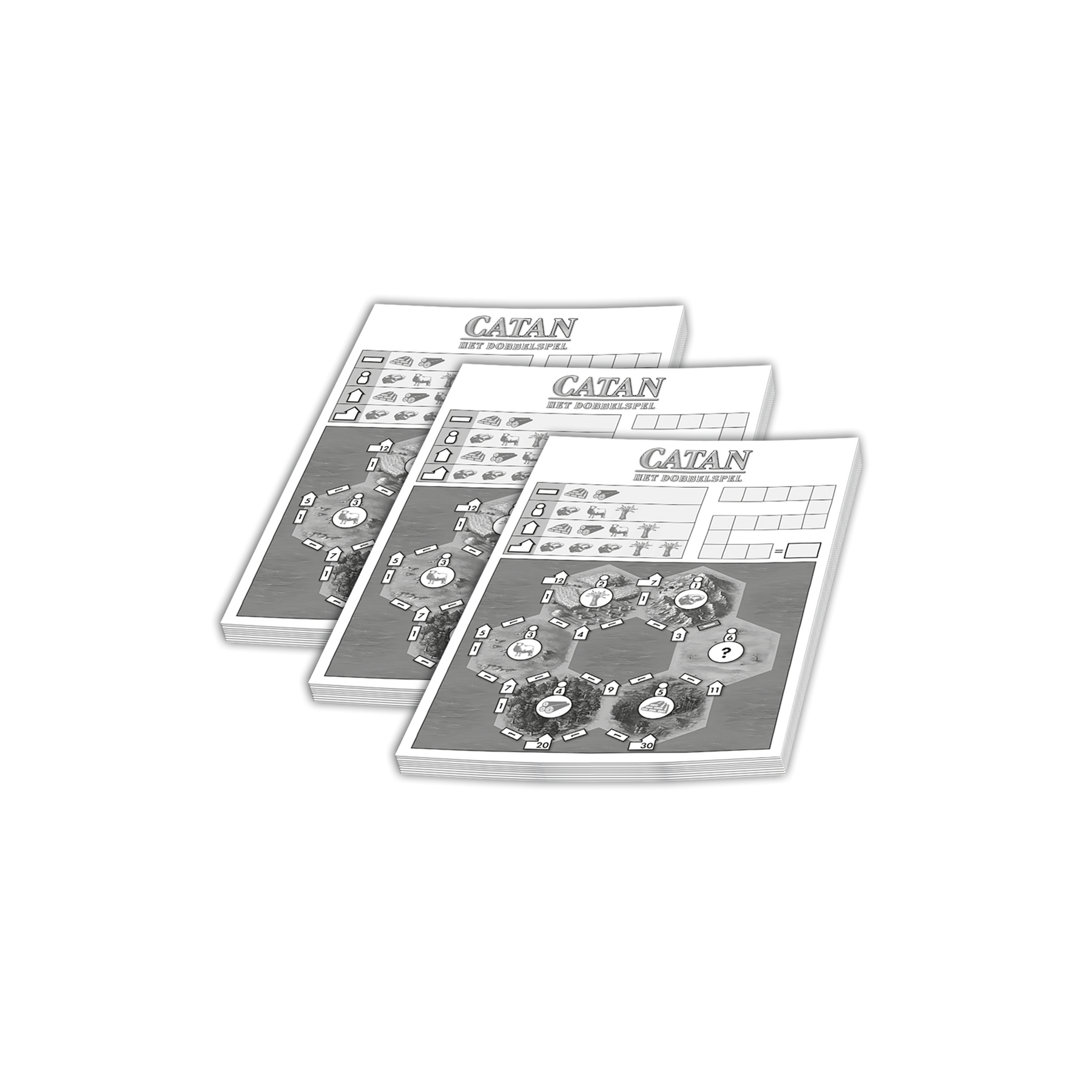 Scoreblokken Catan: Het Dobbelspel drie stuks - Dobbelspel