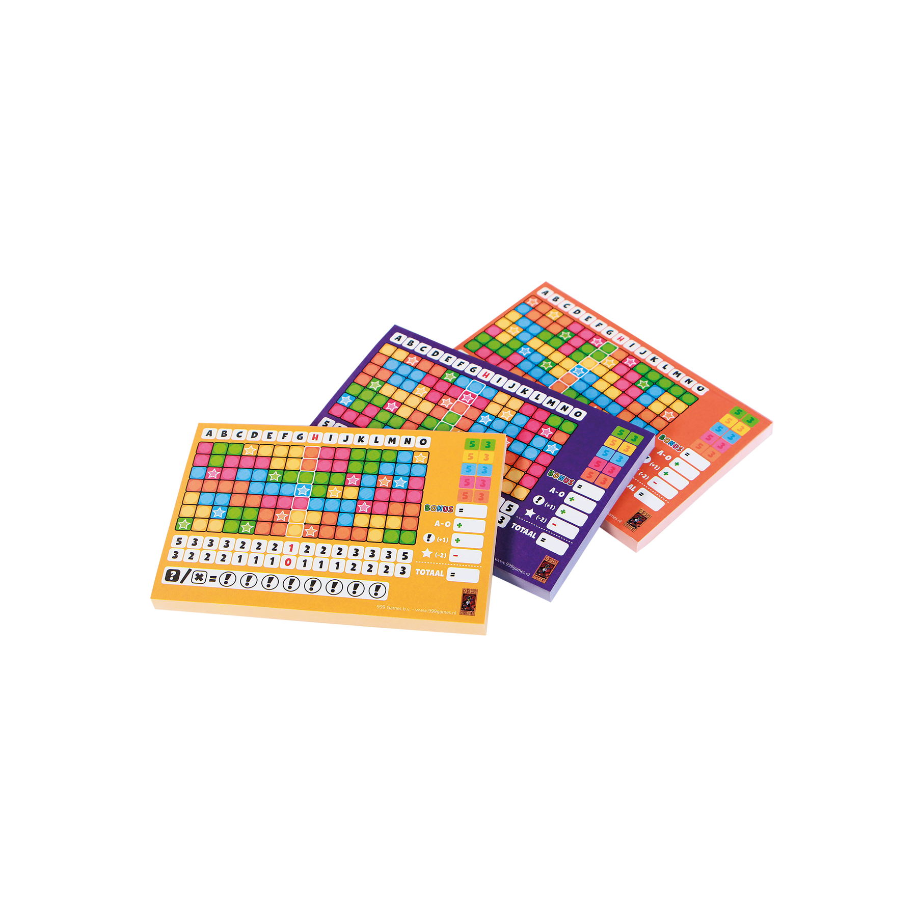Scoreblokken Keer op Keer drie stuks Level 2, 3 en 4 - Dobbelspel