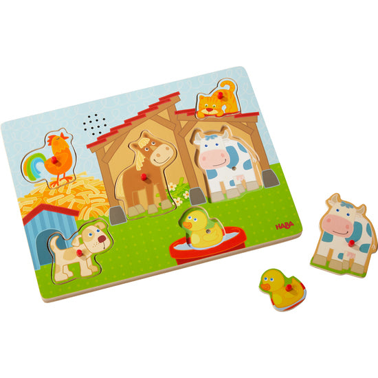 Geluidenpuzzel Op de boerderij Haba