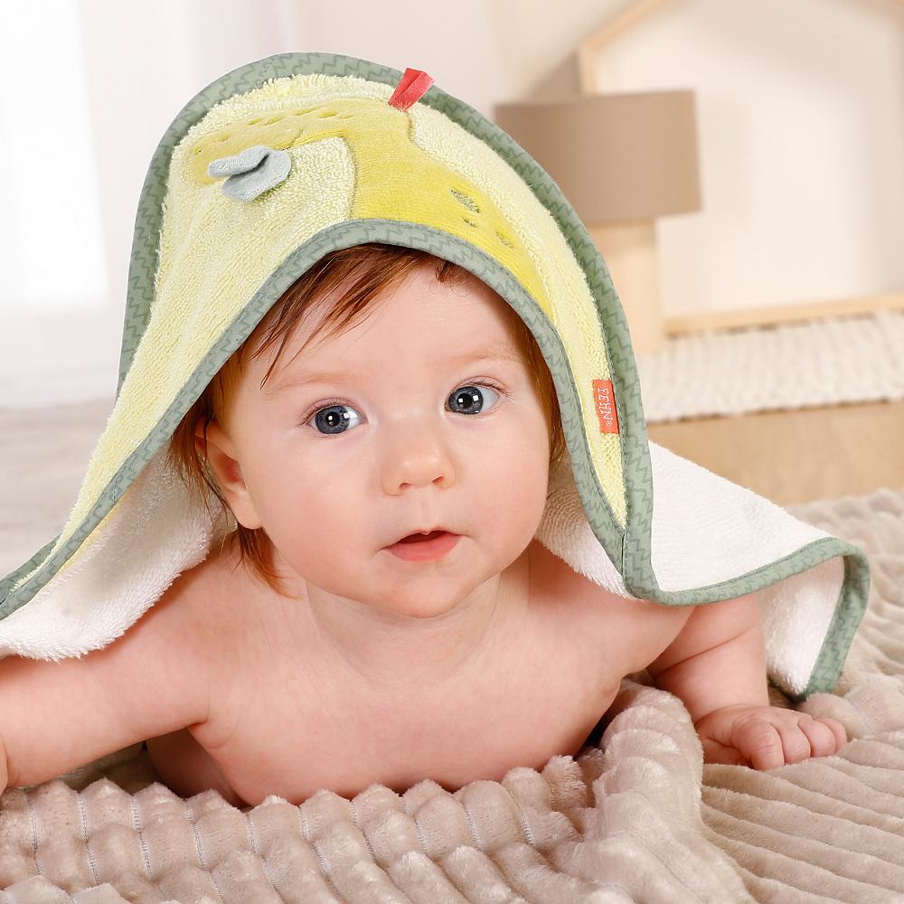 Badhanddoek met capuchon Dino