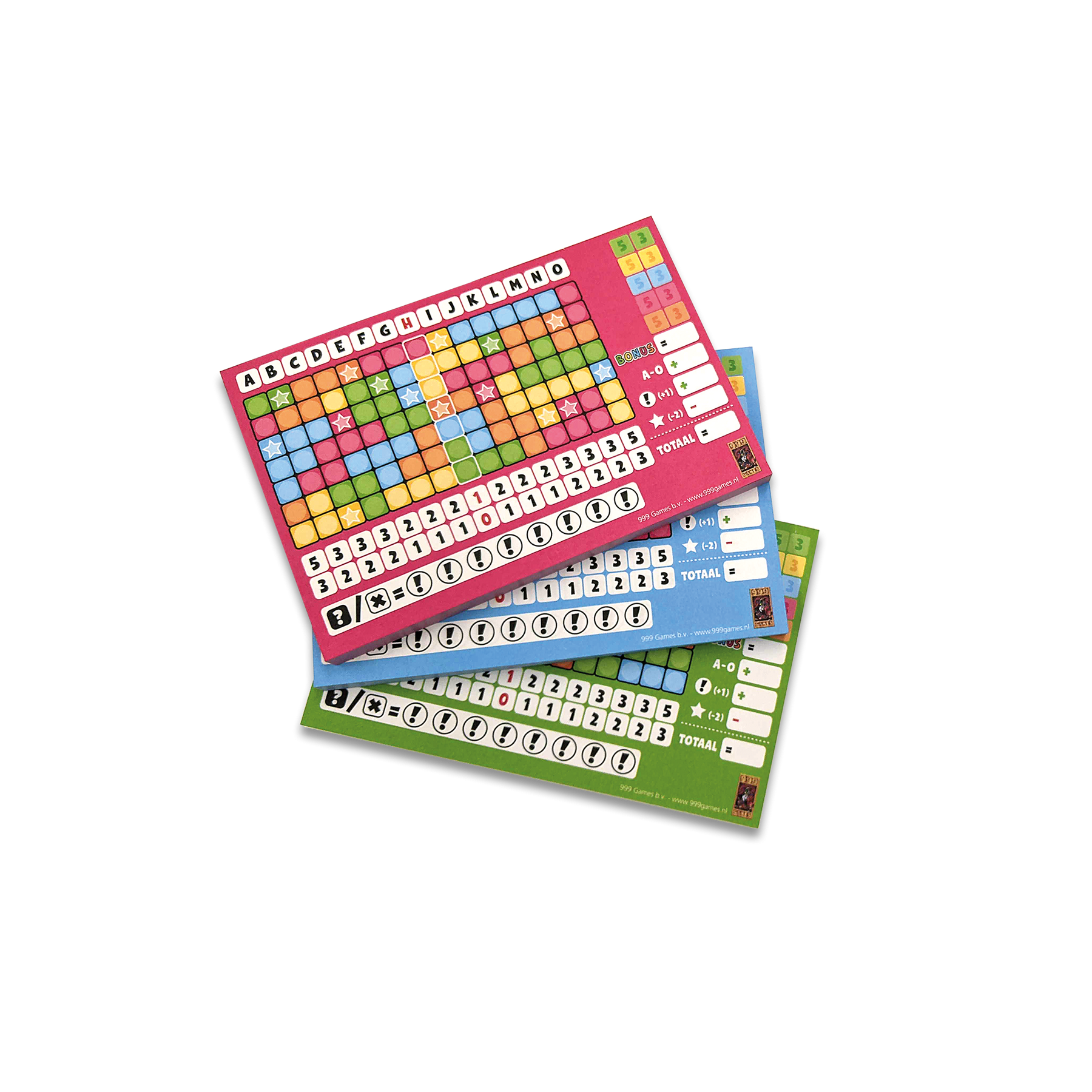 Scoreblokken Keer op Keer drie stuks Level 5, 6 en 7 - Dobbelspel