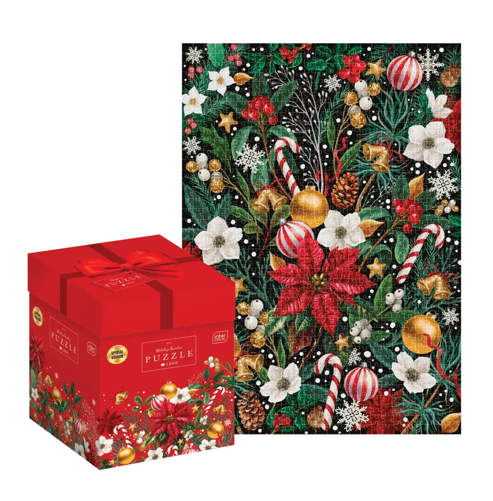 Puzzel Box: Christmas Flowers 1 - Interdruk