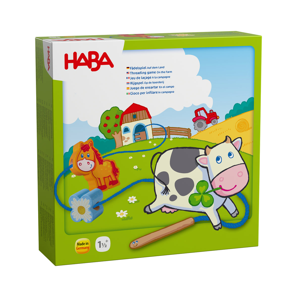 Mijn eerste speelwereld - Boerderij - Rijgspel Op de boerderij Haba