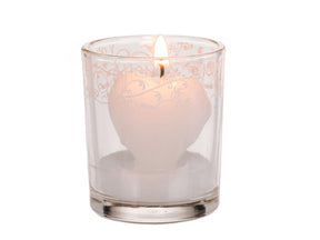 Hart-kaarsje in glas