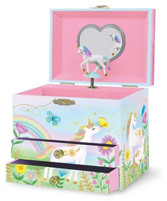 Muziekdoos Floral Unicorn met 2 laden