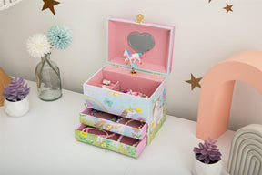 Muziekdoos Floral Unicorn met 2 laden