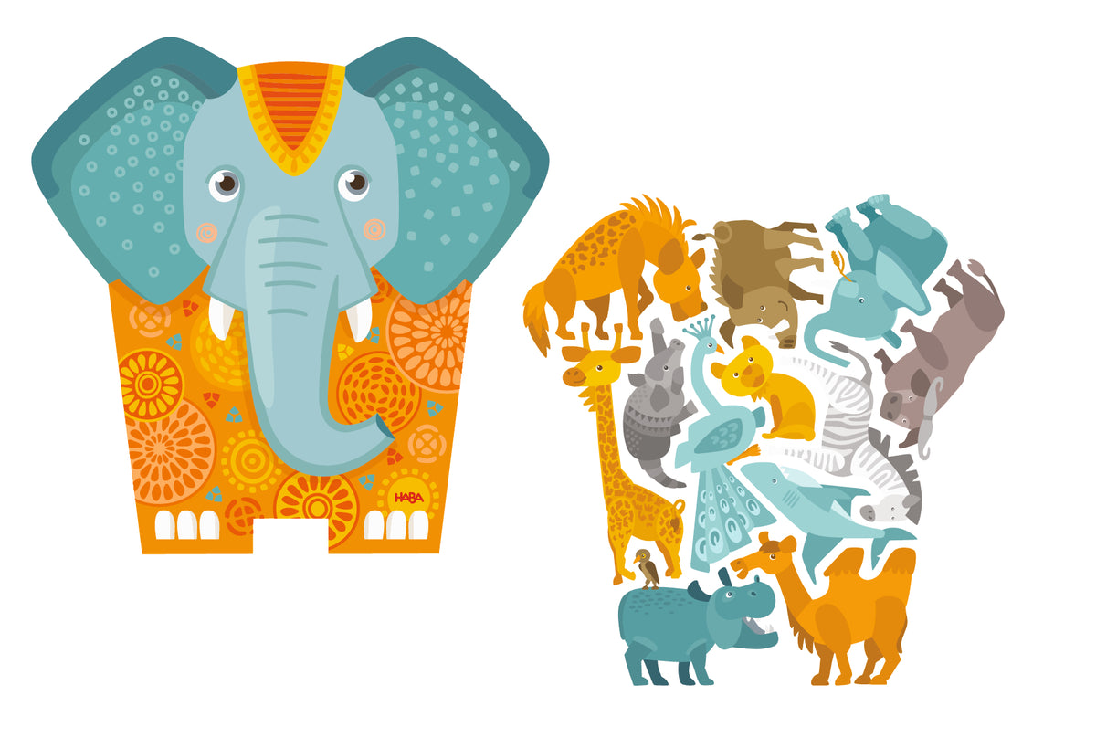 Puzzle 2 in 1 'Olifant'