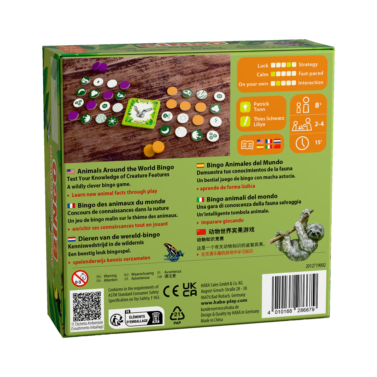 Dieren van de wereld Bingo