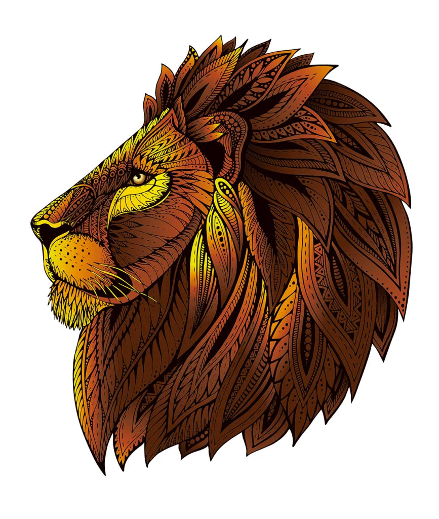 Rainbowooden puzzles lion