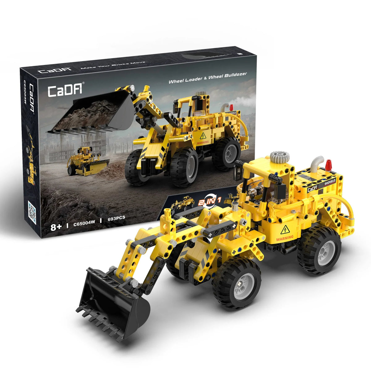 CADA Construction - 2 in 1 Wheel loader & Wheel bulldozer
