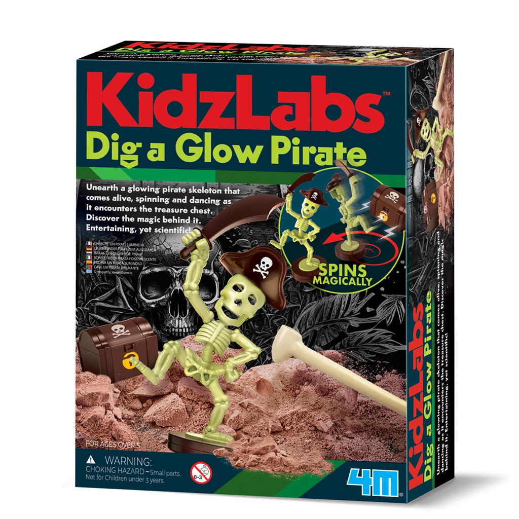 4M Kidzlabs Opgraafkit lichtgevende piraat