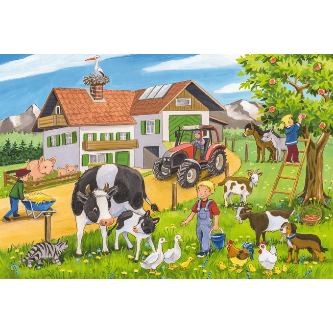 Op de Boerderij - 3 x 24 stukjes - puzzel